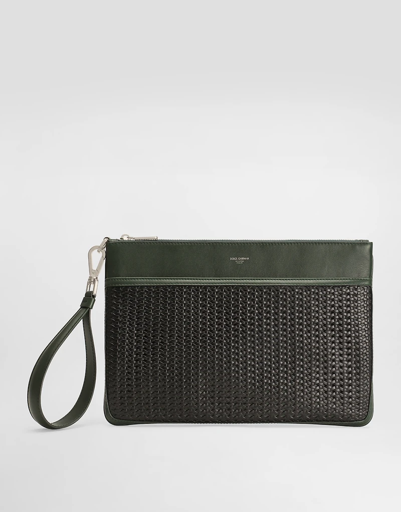 Plongé woven calfskin necessaire