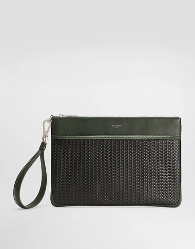 Plongé woven calfskin necessaire