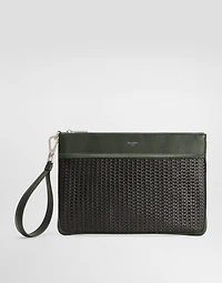 Plongé woven calfskin necessaire