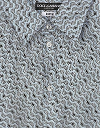 Silk Martini-fit shirt with tie print
