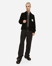 Oversize poplin shirt with DG logo print