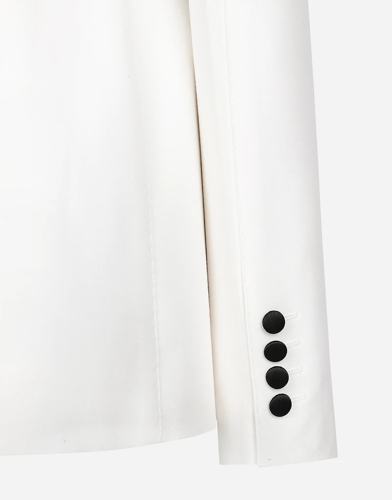 Double-breasted faille Turlington tuxedo blazer