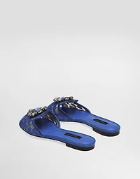 Slippers lace with crystals