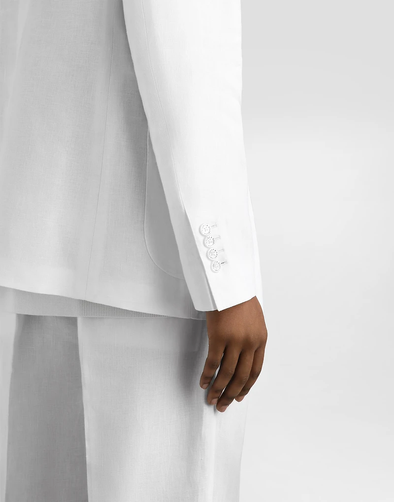 Portofino double-breasted linen jacket