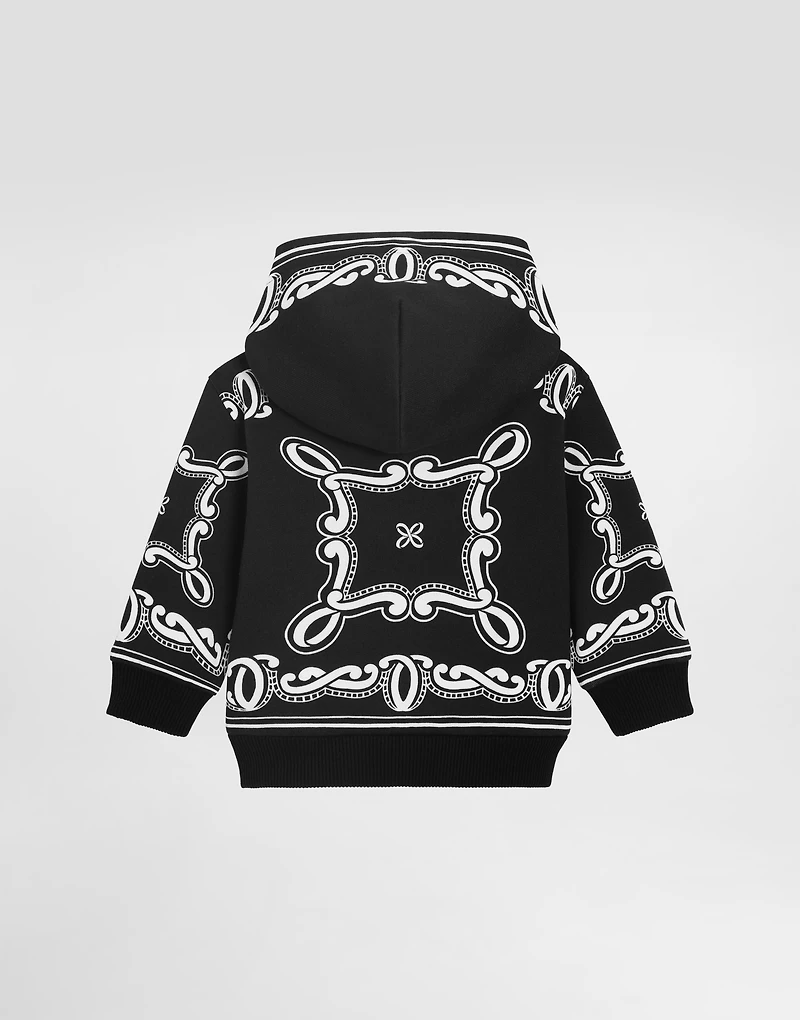 Hoodie with bandanna print