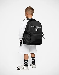 Nylon backpack with Dolce&Gabbana Milano print