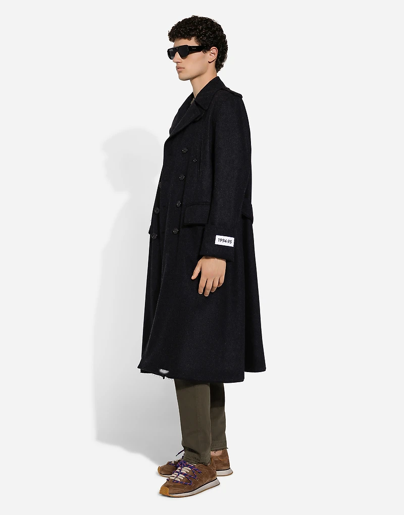 Double-breasted cashmere pea coat