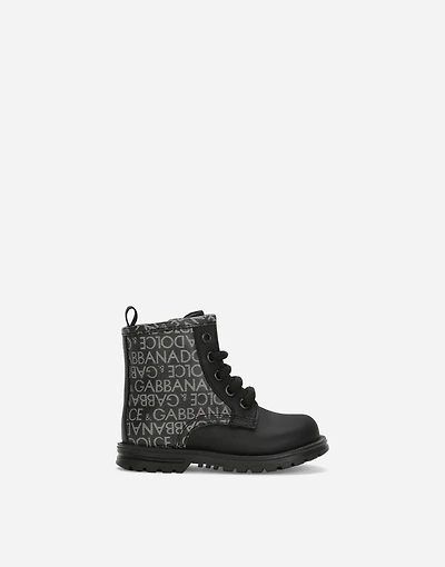Printed calfskin ankle boots