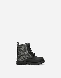 Printed calfskin ankle boots
