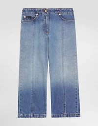 5-pocket denim trousers with logo plaque