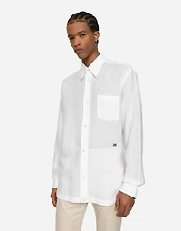 Linen Hawaiian shirt with DG hardware