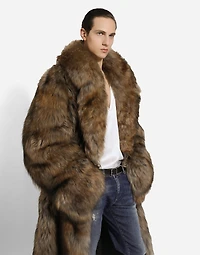 Long-haired shearling coat