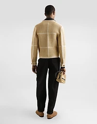 Three-button long-sleeved linen shirt