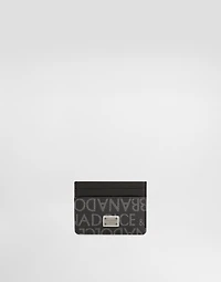 Coated jacquard card holder