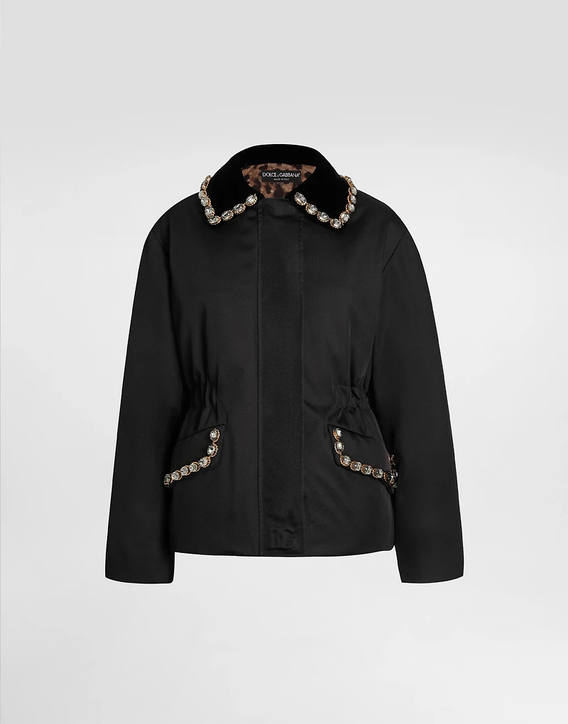 Nylon jacket with embossed logo