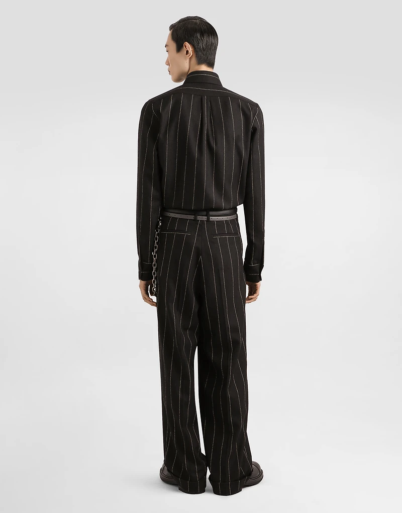 Pinstriped flannel shirt