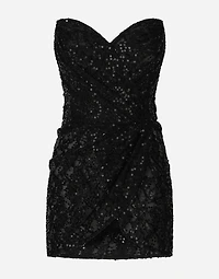 Short dress with sequin embellishment