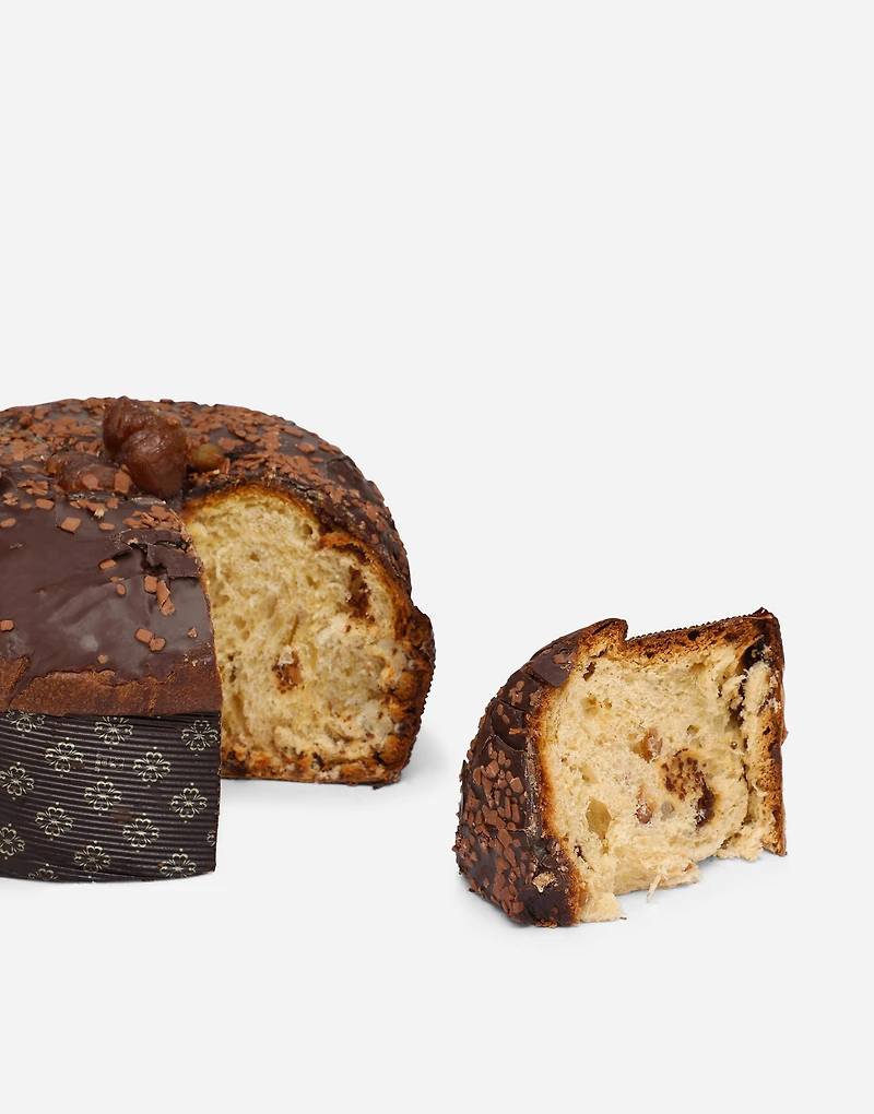 Panettone with Glazed Chestnuts and Gianduja