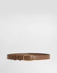Palmated calfskin belt