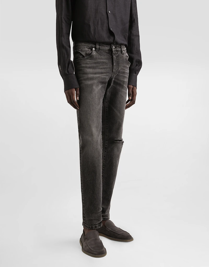 Skinny stretch cotton jeans
