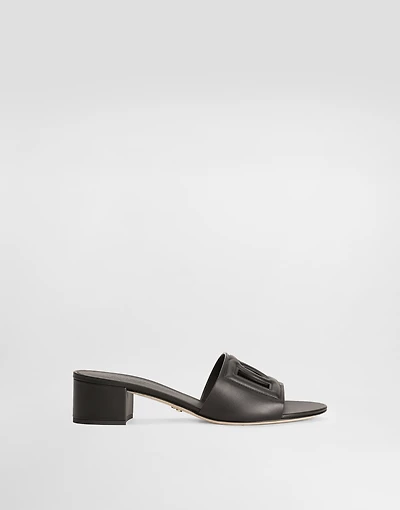 Calfskin sliders with DG logo