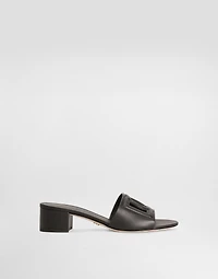 Calfskin sliders with DG logo