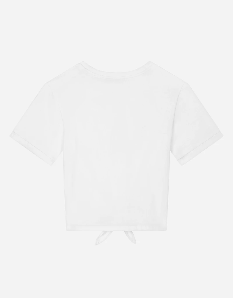 Jersey T-shirt with metal DG logo