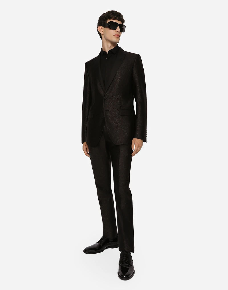 Cotton poplin Gold-fit tuxedo shirt