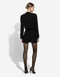 Raschel tweed miniskirt