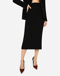 Virgin wool pencil skirt