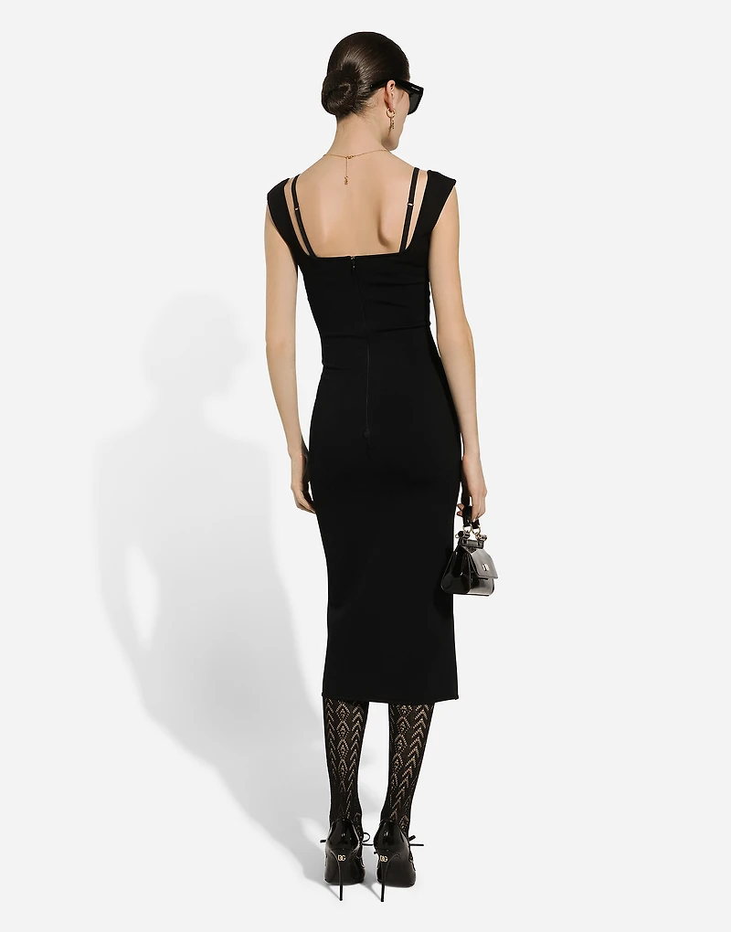Sleeveless viscose knit dress