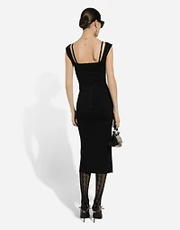 Sleeveless viscose knit dress