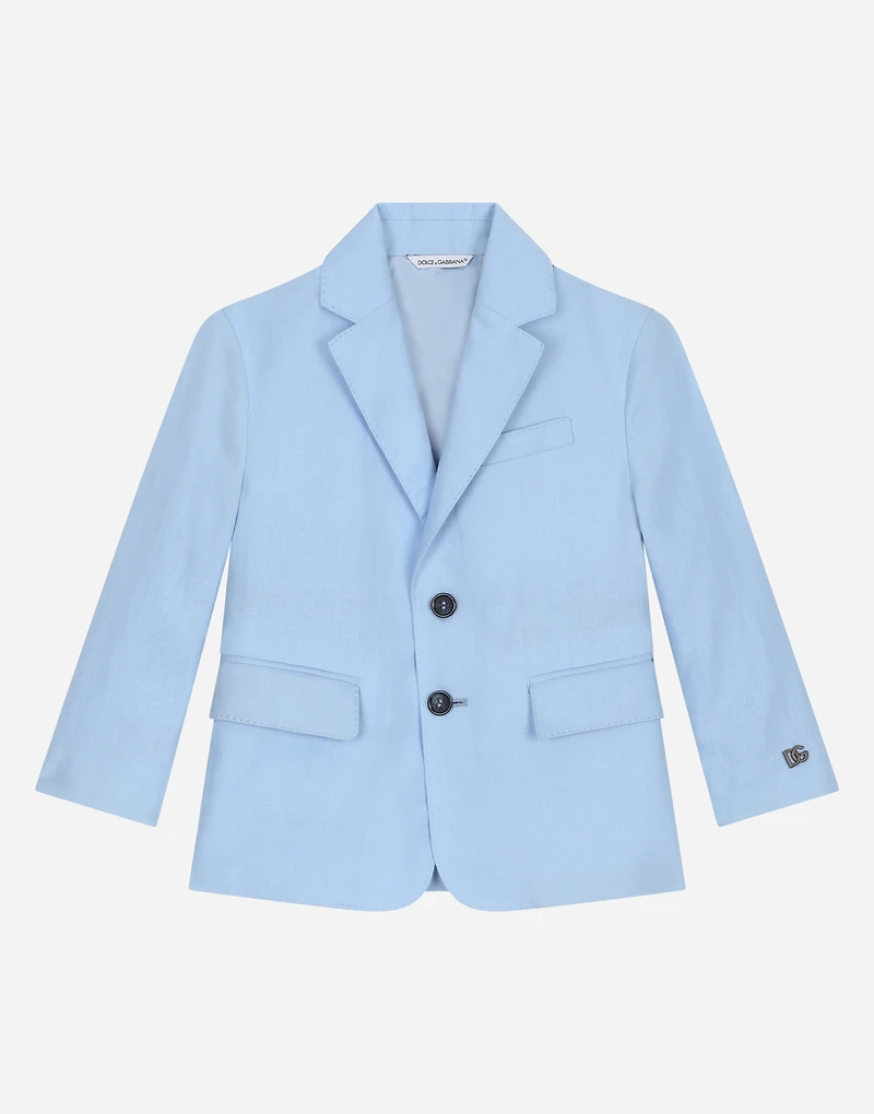 Linen single-breasted suit