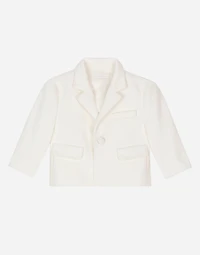 Classic single-breasted textured jersey jacket