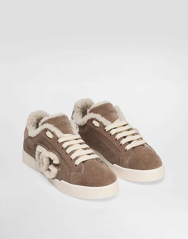Portofino light sneakers calfskin and sheepskin