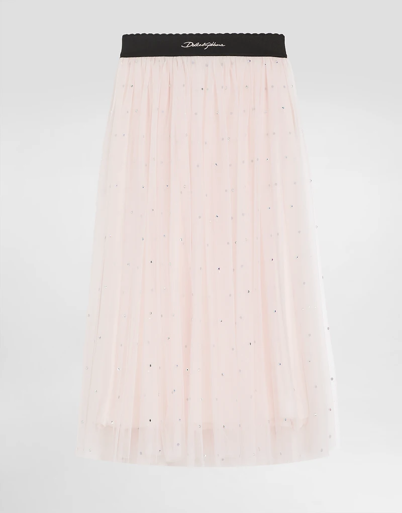 Tulle skirt with rhinestone embellishment