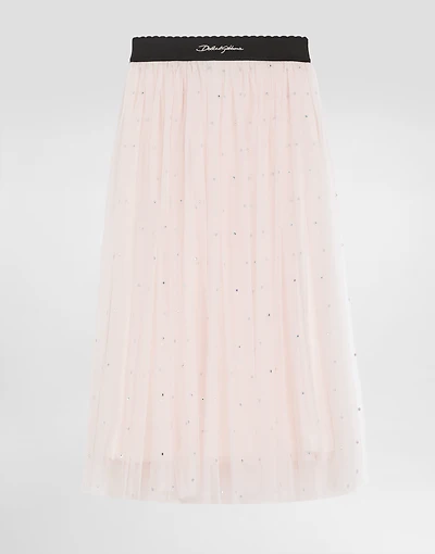 Tulle skirt with rhinestone embellishment