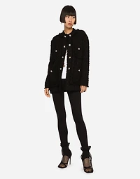 Single-breasted rush-stitch jacket