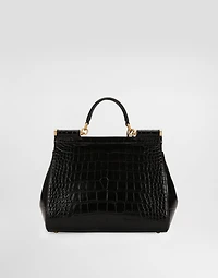 Large Sicily handbag in alligator leather