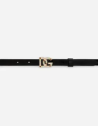 Patent leather belt with multi-colored crystals