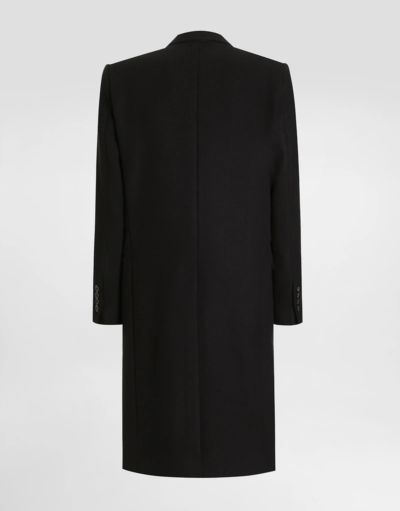 Single-breasted wool coat