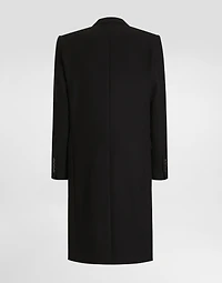 Single-breasted wool coat