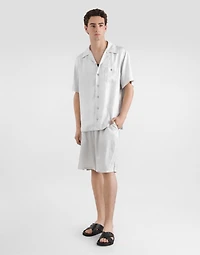DG jacquard logo hawaii shirt