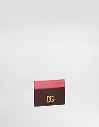 Calfskin card holder with DG logo