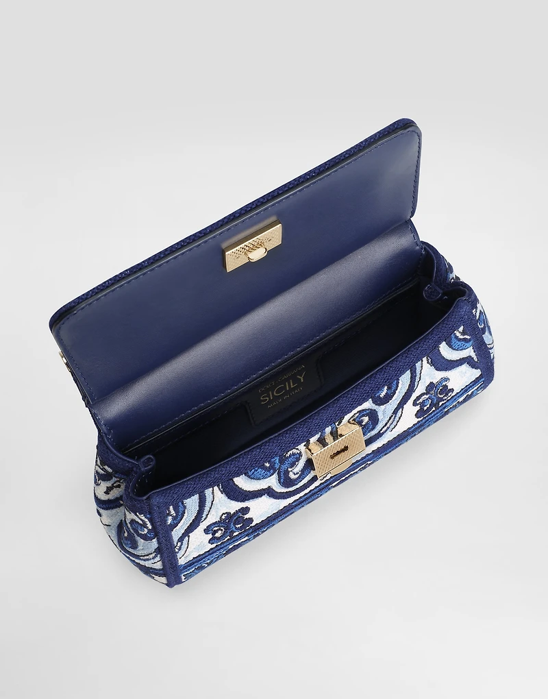 Small Sicily handbag with Majolica embroidery