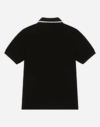 Piqué polo-shirt with DG logo embroidery