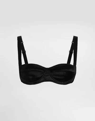 Satin balconette bra
