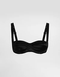 Satin balconette bra