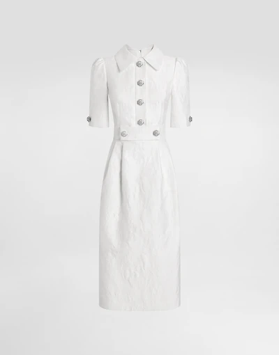 Floral jacquard dress