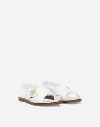 Calfskin sandals with DG logo